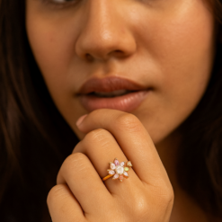 Floral Luxe Multicolor Adjustable Ring
