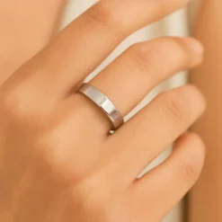 Classic Polished Band Ring – Silver Finish